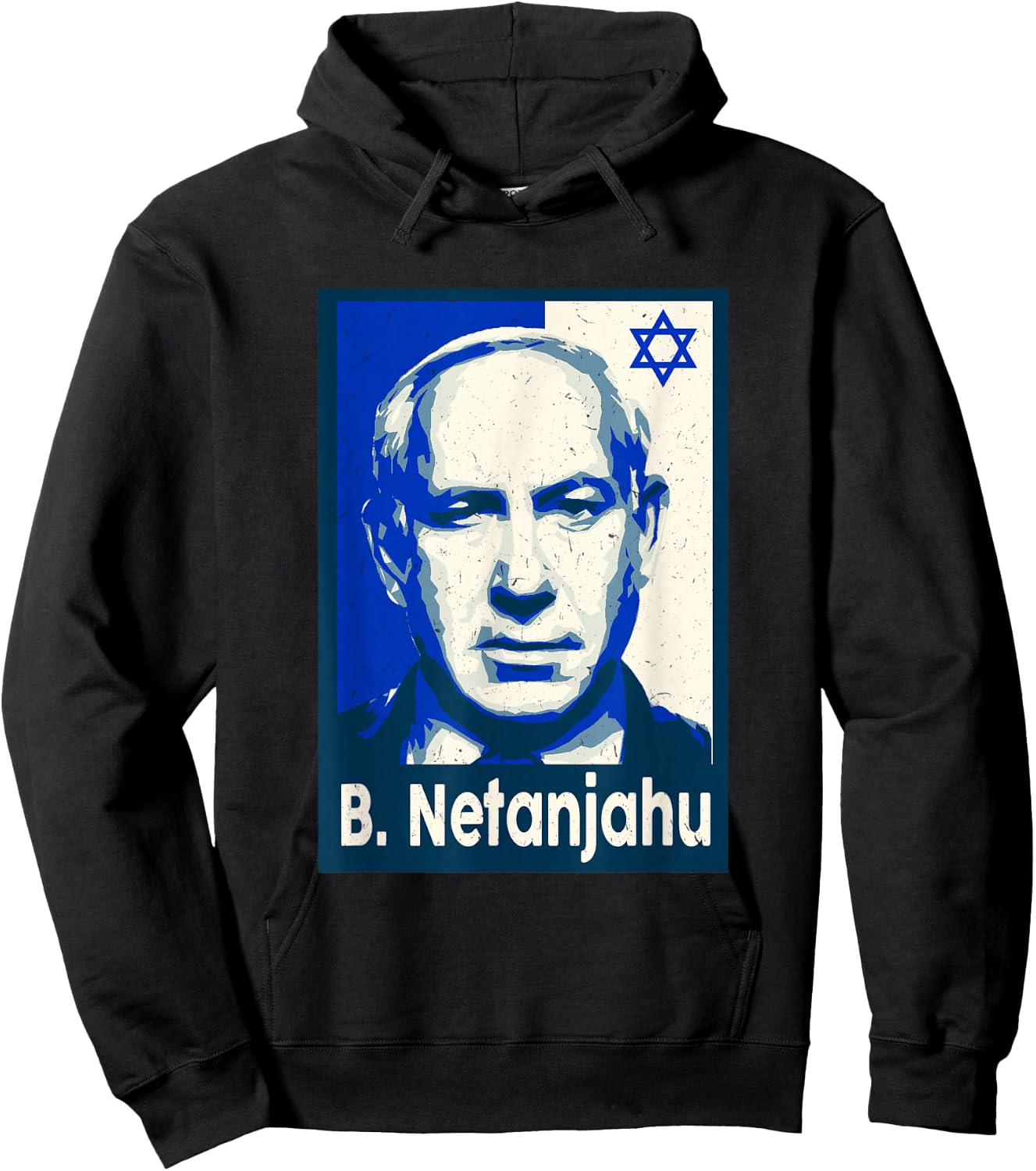 Israeli Netanjahu Israel Flag Heart Pride Israel Hoodie - Hoodie | Black