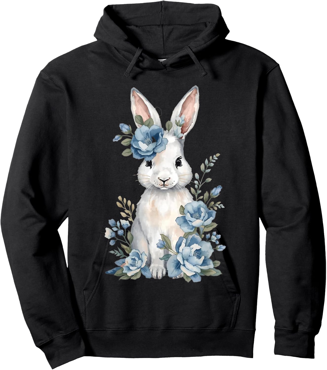 Kaninchen, Hasenohren, Osterhasen Kostüm, Osterdeko, Ostern Hoodie - Hoodie | Black