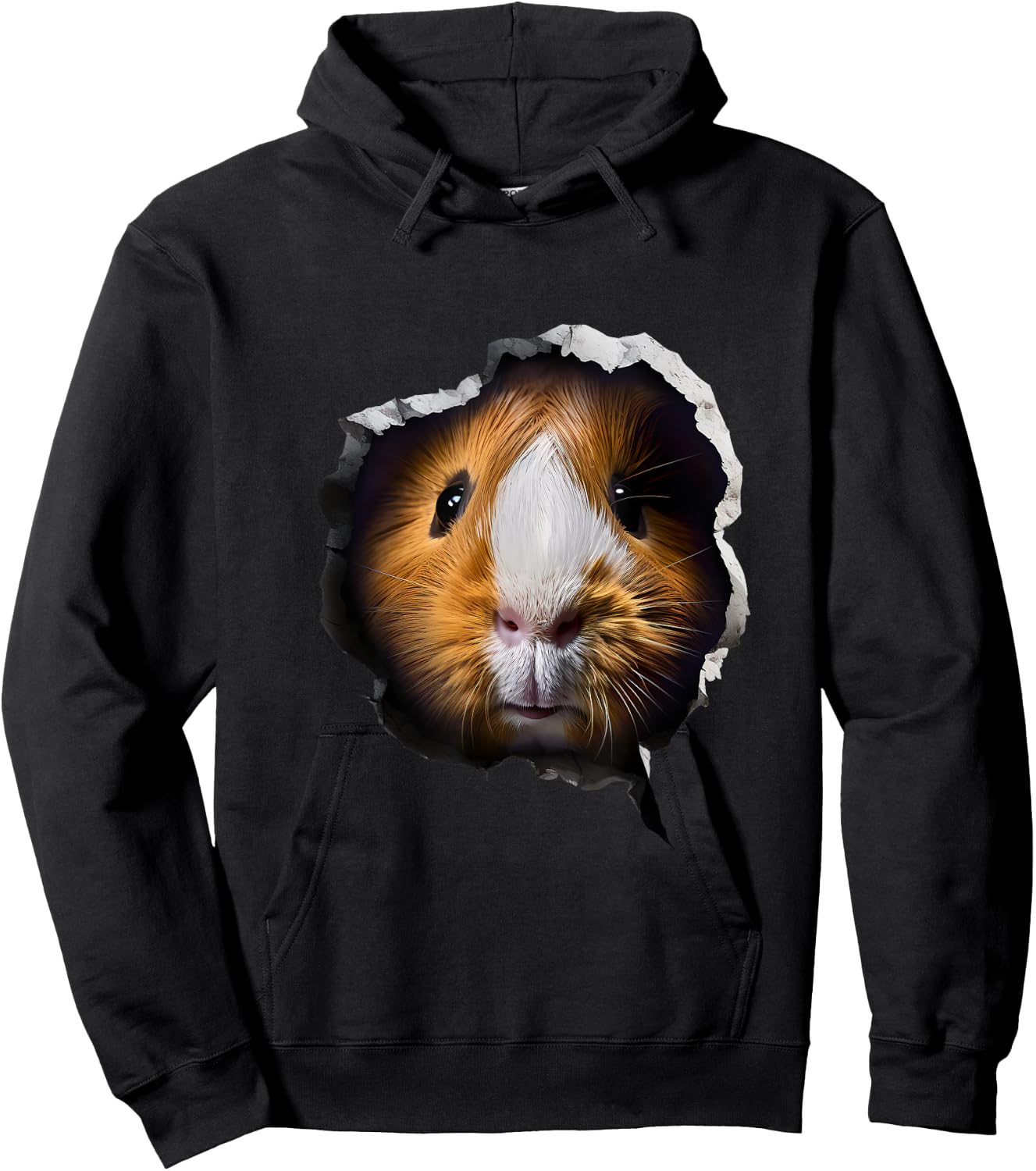 Guinea Pig Face Hoodie - Hoodie | Black