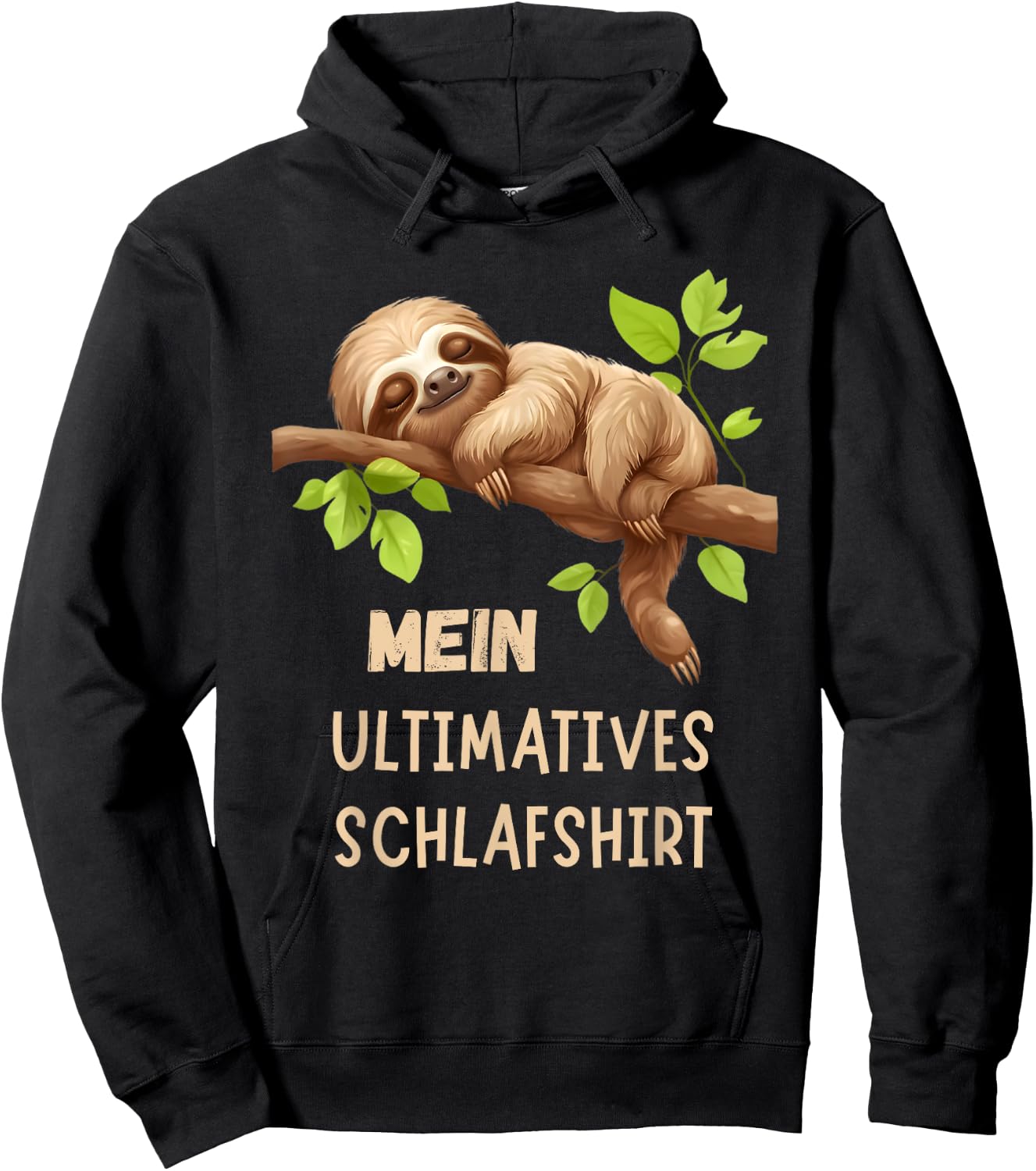 Sloth Sleep Shirt Ultimate Pyjamas Nightdress Gift , black Hoodie - Hoodie | Black