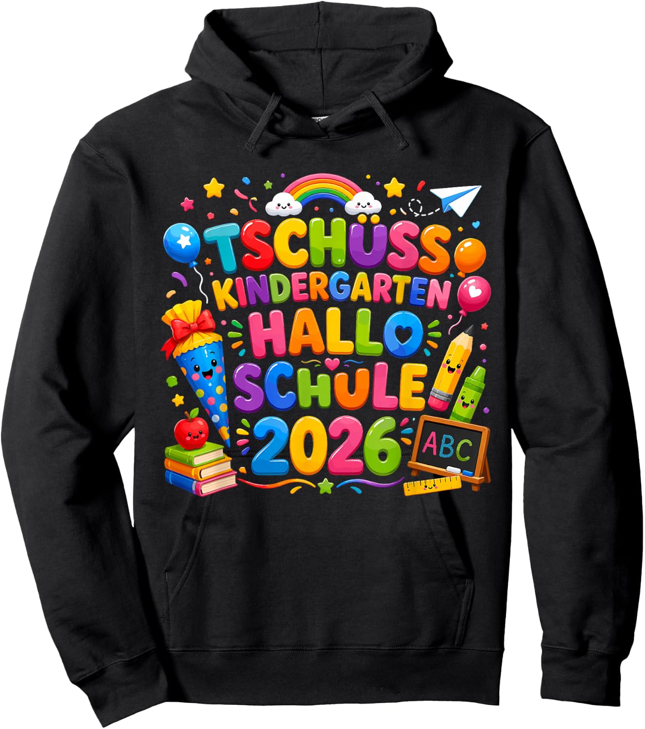 Schultüte Einschulung Geschenke 2026 Schulanfang Schulkind Hoodie - Hoodie | Black