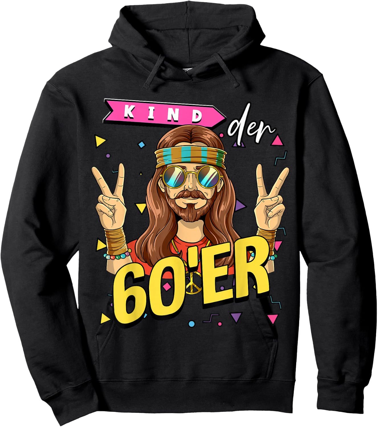 Child of the 60s man costume , black Hoodie - Hoodie | Black