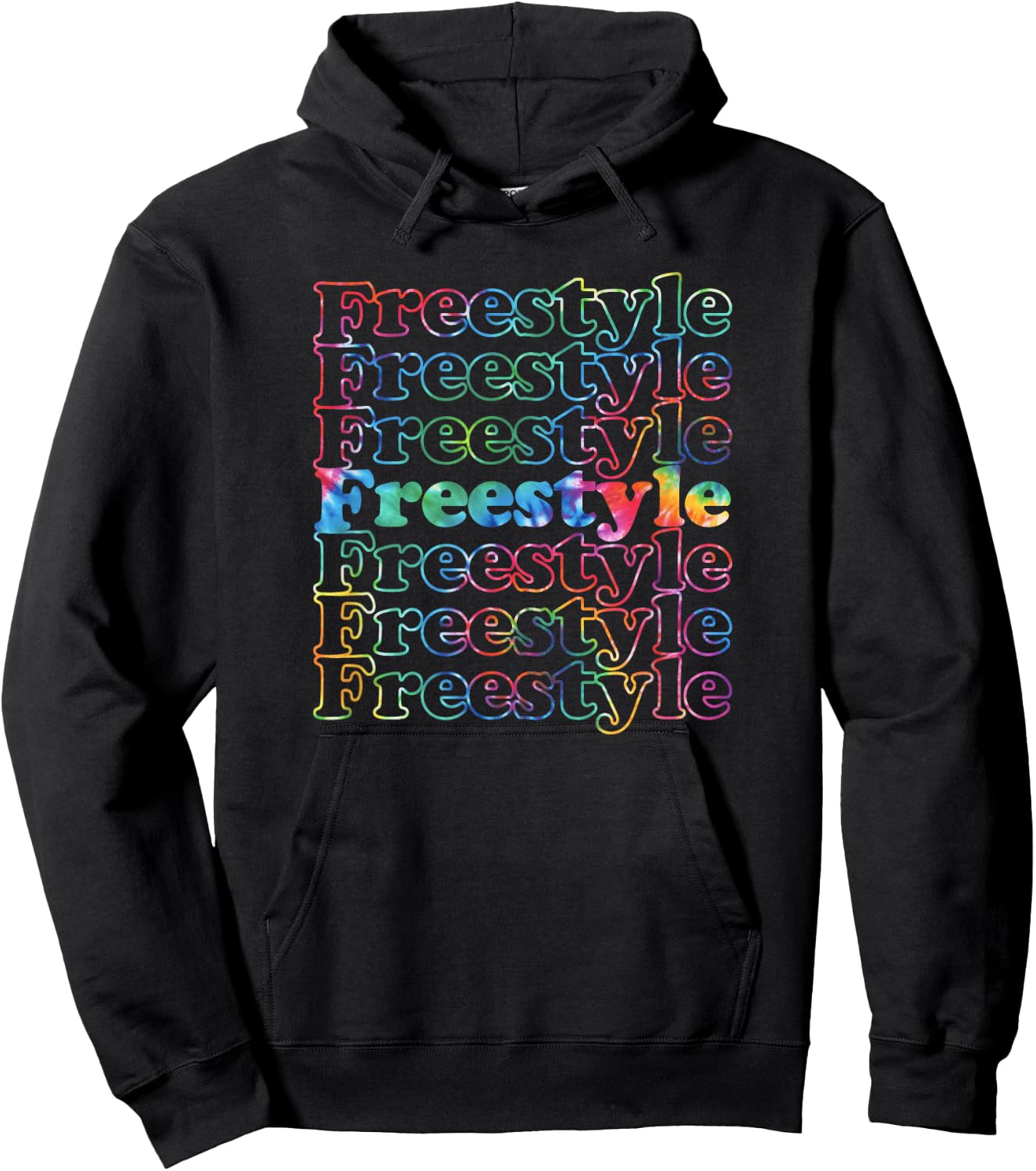 Freestyle Music Tie Dye Hoodie - Hoodie | Black
