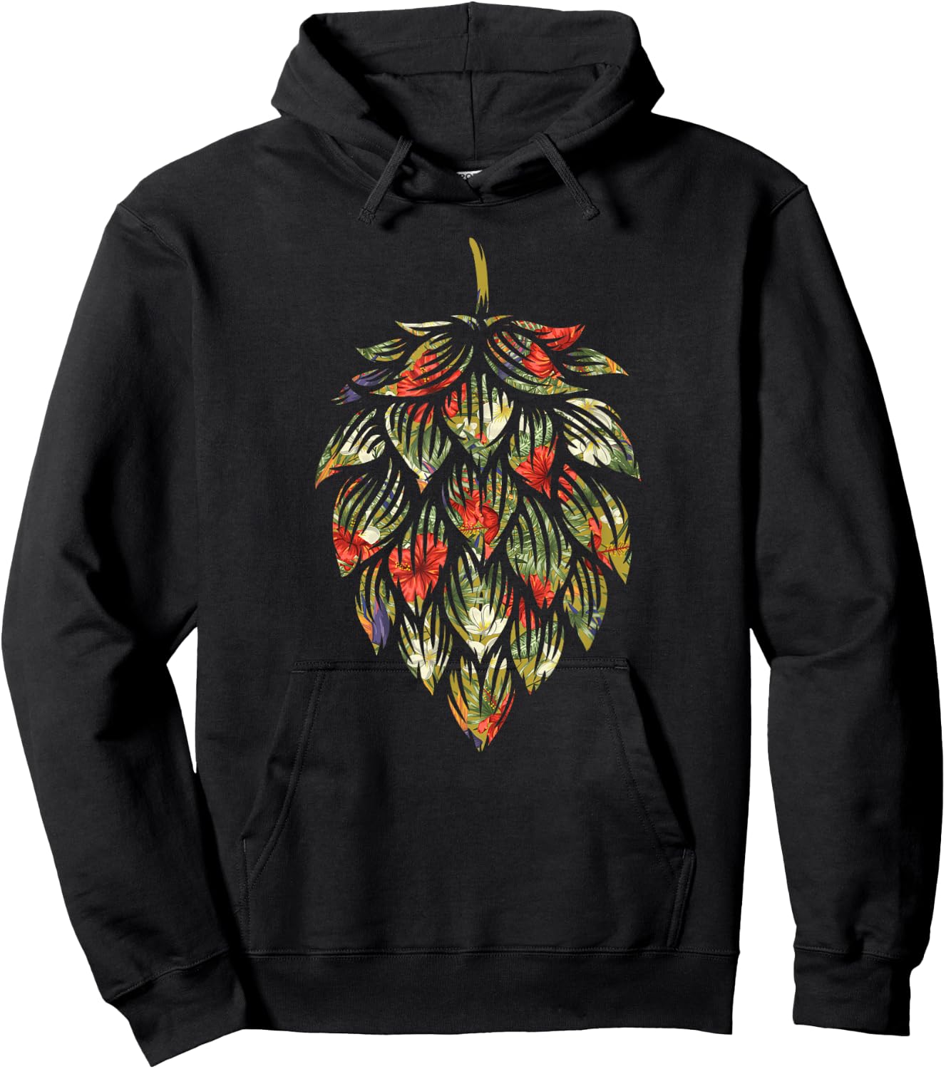 Home Brewer Beer Hops Floral Flower Tropical Hoodie - Hoodie | Black