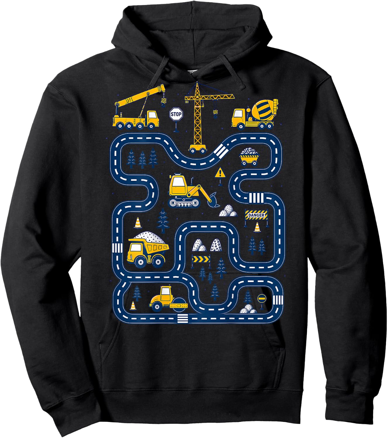 (On Back) Tired Dads Club Car Race Track On Dad Father's Day Hoodie - Hoodie | Black