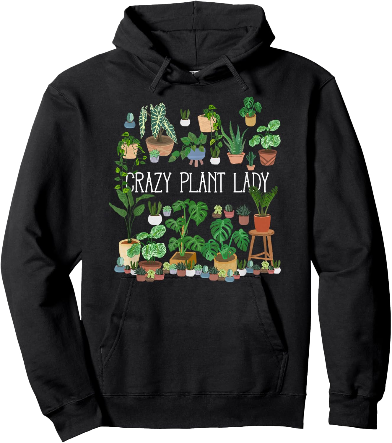 Crazy Plant Lady Mom Mother Hoodie - Hoodie | Black
