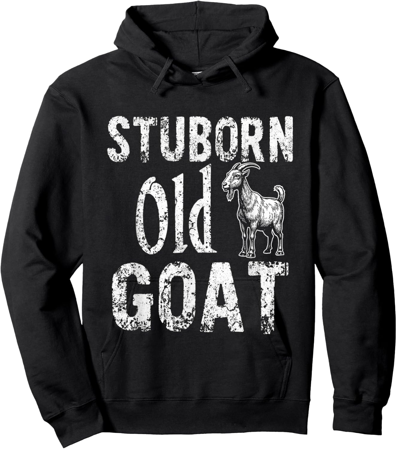 STUBBORN OLD Goat Hoodie - Hoodie | Black