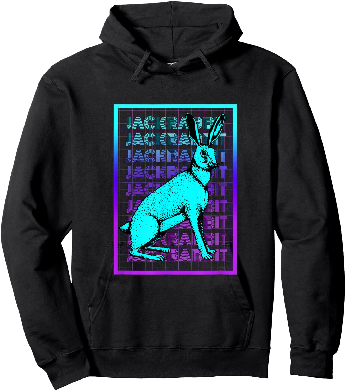 Jackrabbit Vintage Retro Jackrabbit Hoodie - Hoodie | Black