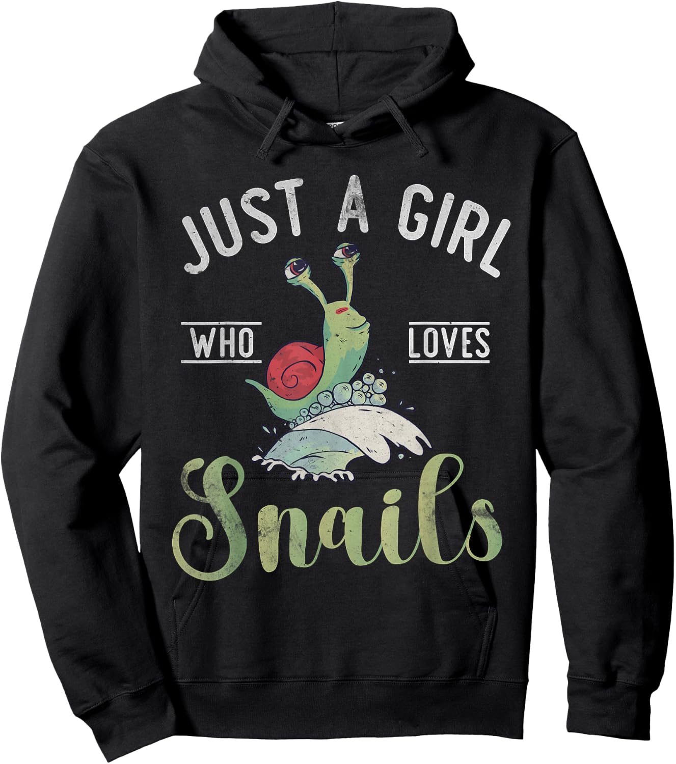 Just a Girl who loves Snails Snail Girl Hoodie - Hoodie | Black