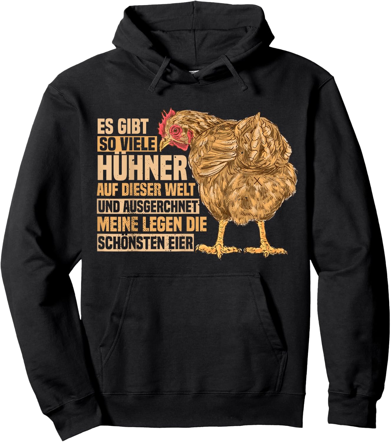 Lustiges Landwirtin Henne Bauer Hühner Landwirt Huhn Hoodie - Hoodie | Black