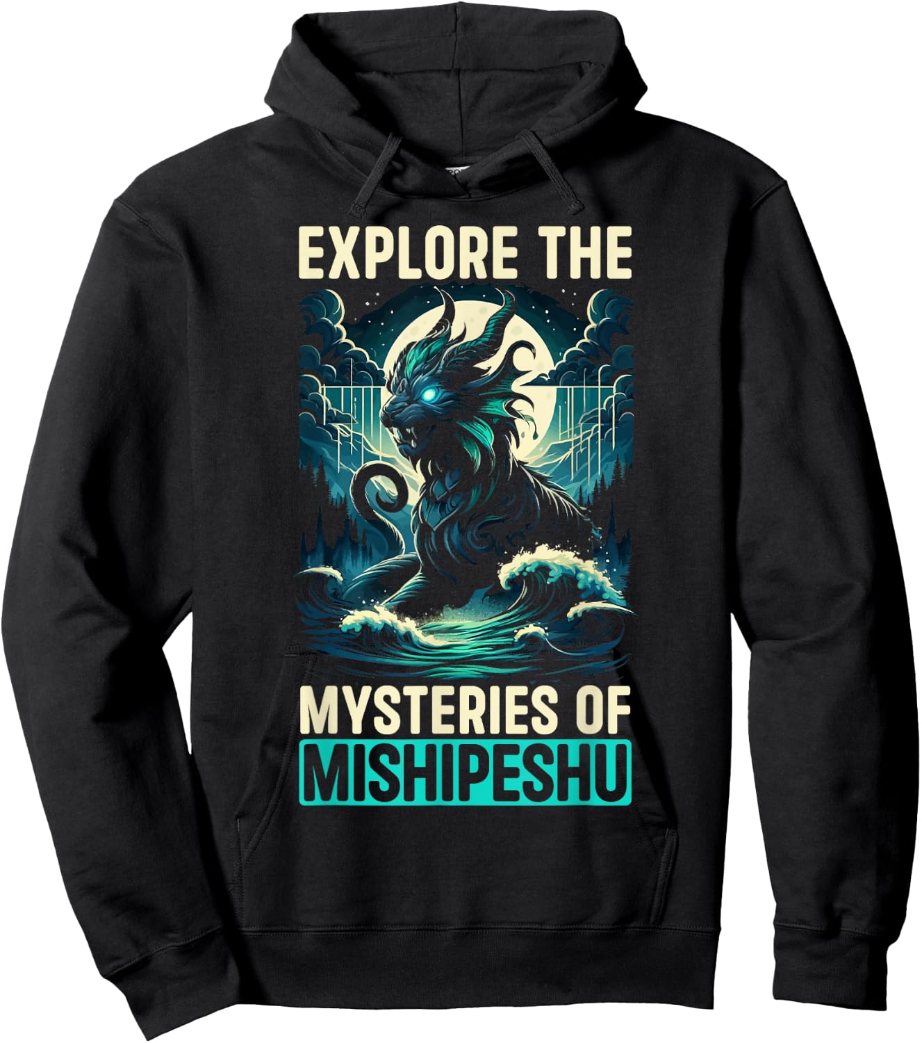 Mishipeshu Mythical Creature Cryptozoology Cryptid Hoodie - Hoodie | Black