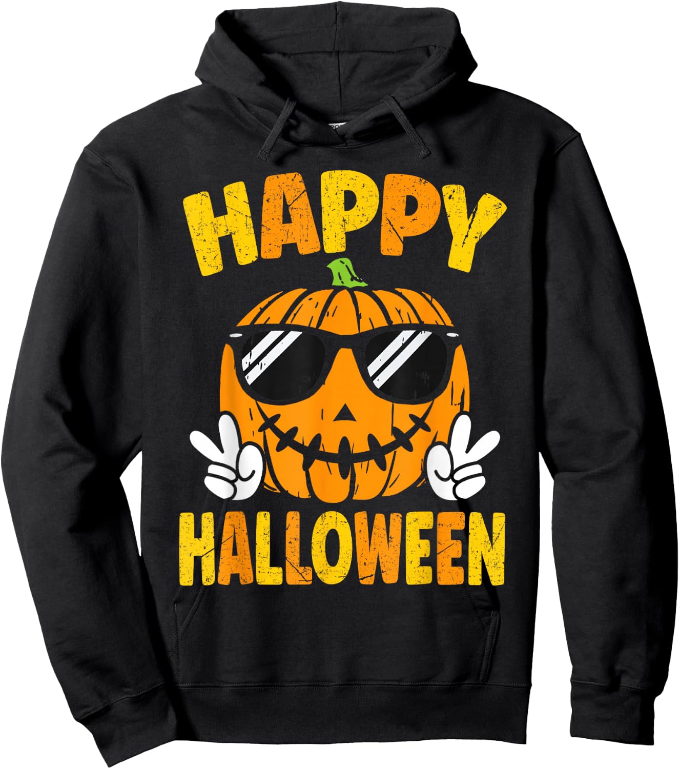 Trick Or Treat Halloween 2025 Spooky Pumpkin Costume Men Boy Hoodie - Hoodie | Black