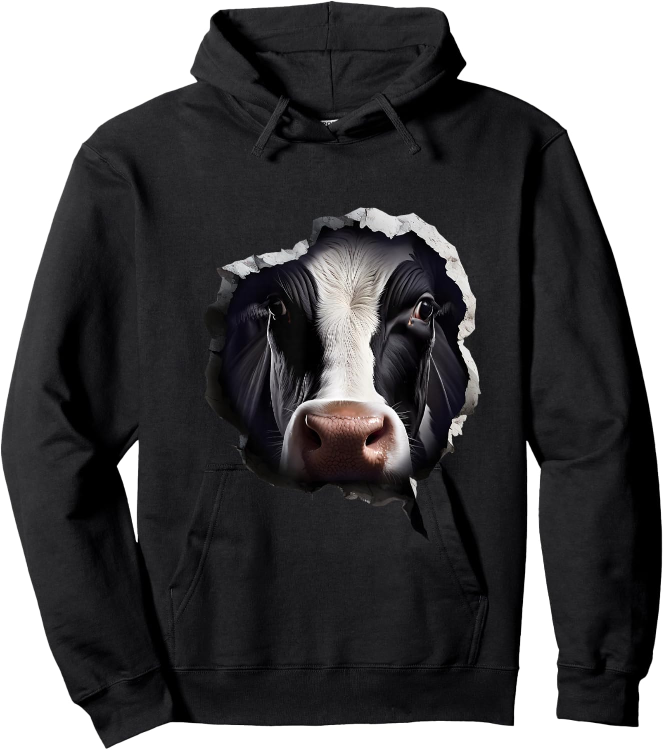 Cow Face Hoodie - Hoodie | Black