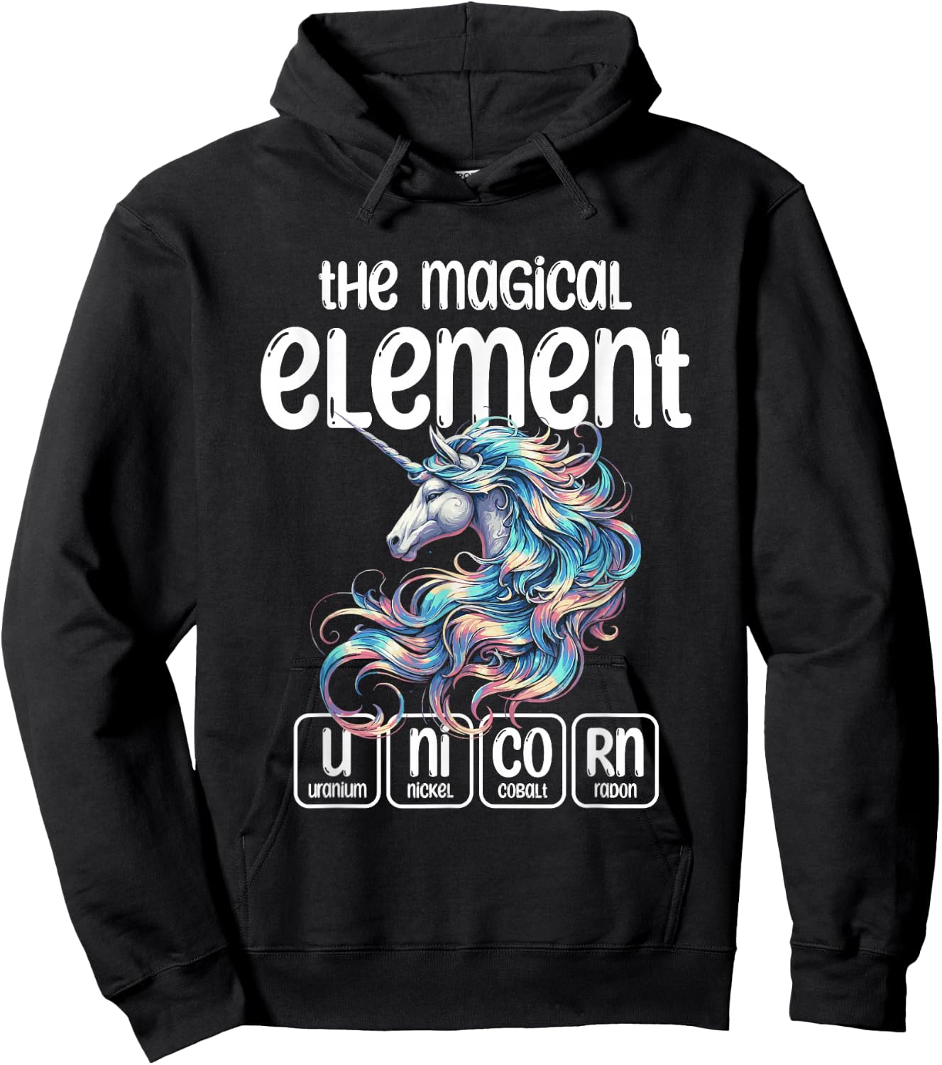 The Magical Element Unicorn Mythical Creature Unicorns Hoodie - Hoodie | Black