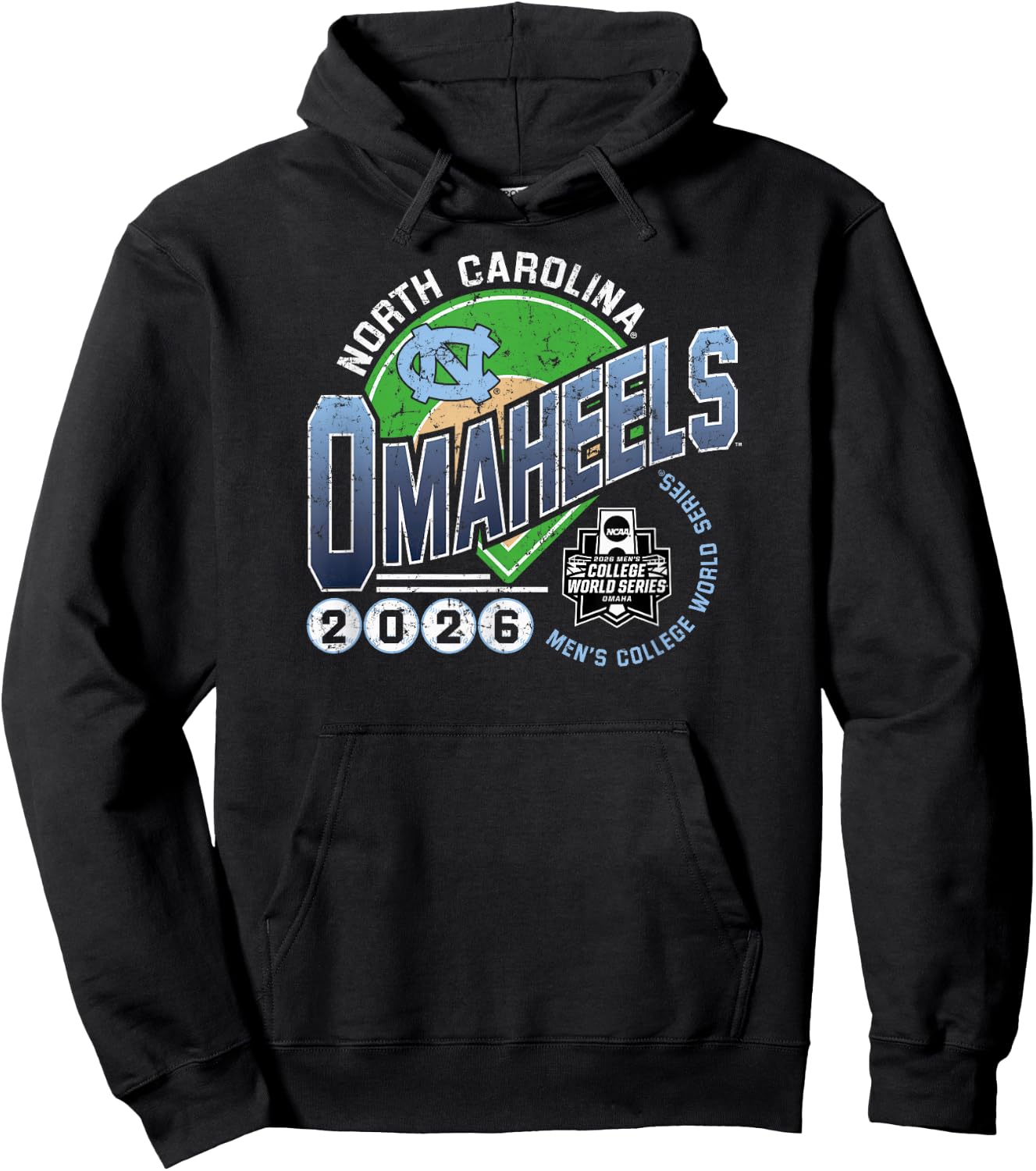North Carolina Tar Heels College World Series 2026 Omaheels Hoodie - Hoodie | Black