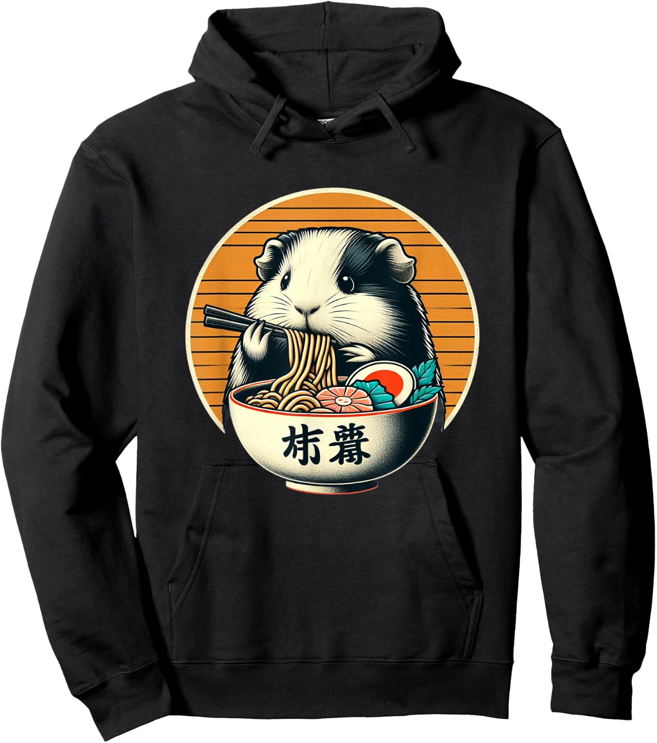 Guinea Pig Ramen Kawaii Neko Japanese Noodles Aesthetic Hoodie - Hoodie | Black