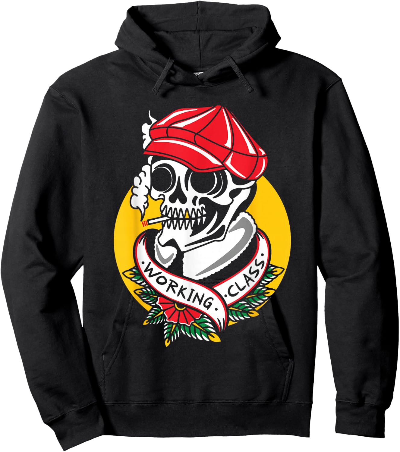 Working Class Ink Addict Inked Traditional Tattoo Flash Hoodie - Hoodie | Black