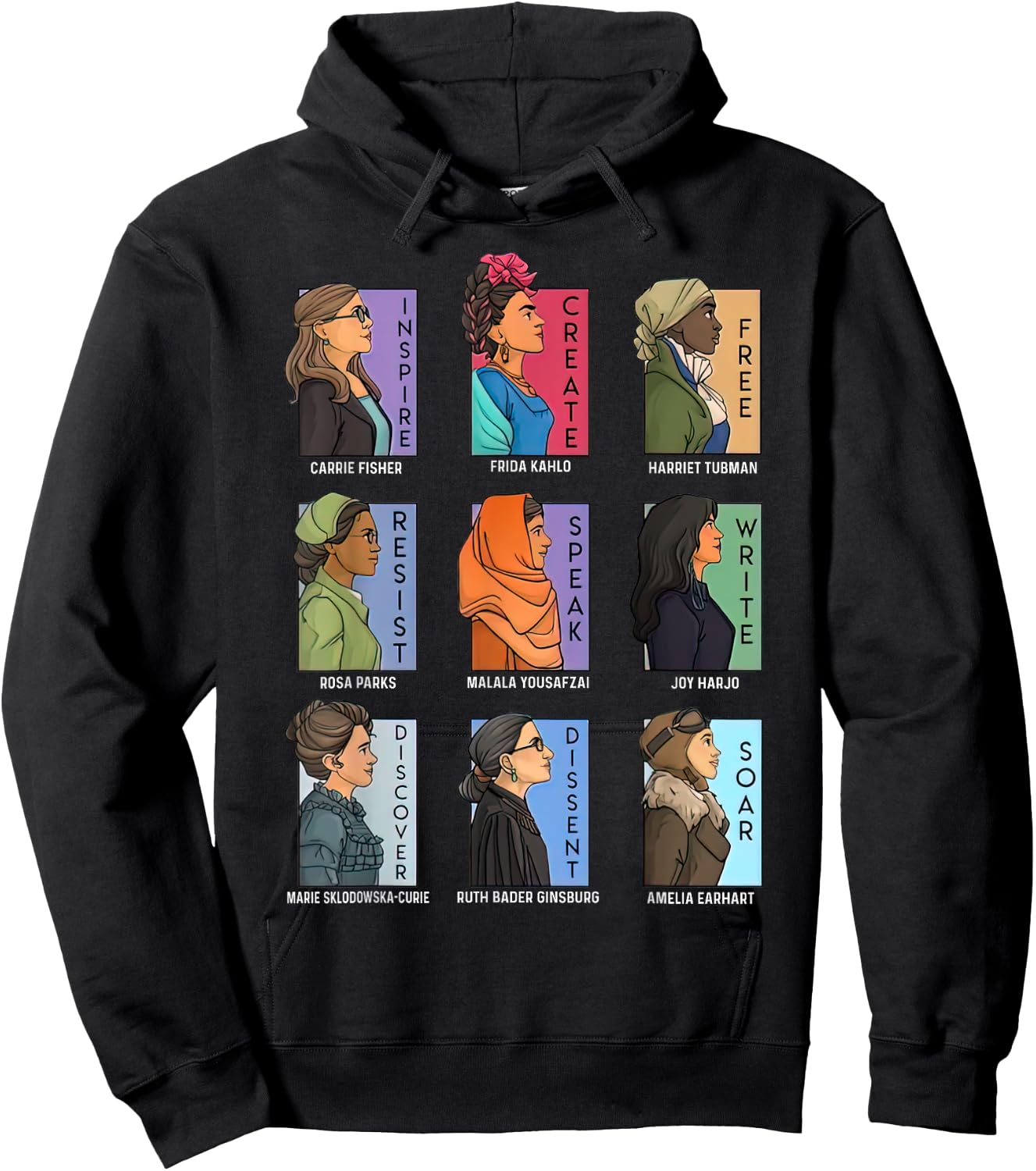 She Series Real Women Feminist Lovers Women's , black Hoodie - Hoodie | Black