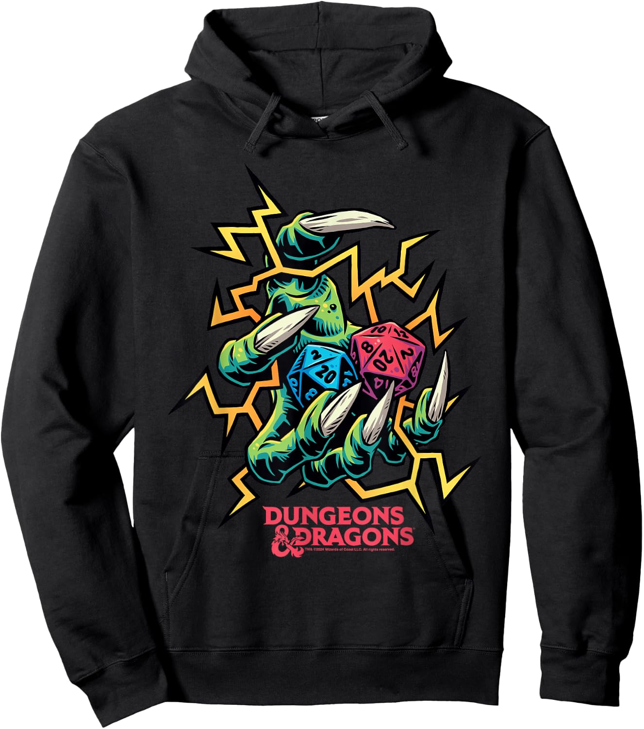 Dragon Claws Dungeons and Dragons , Black, S Hoodie - Hoodie | Black