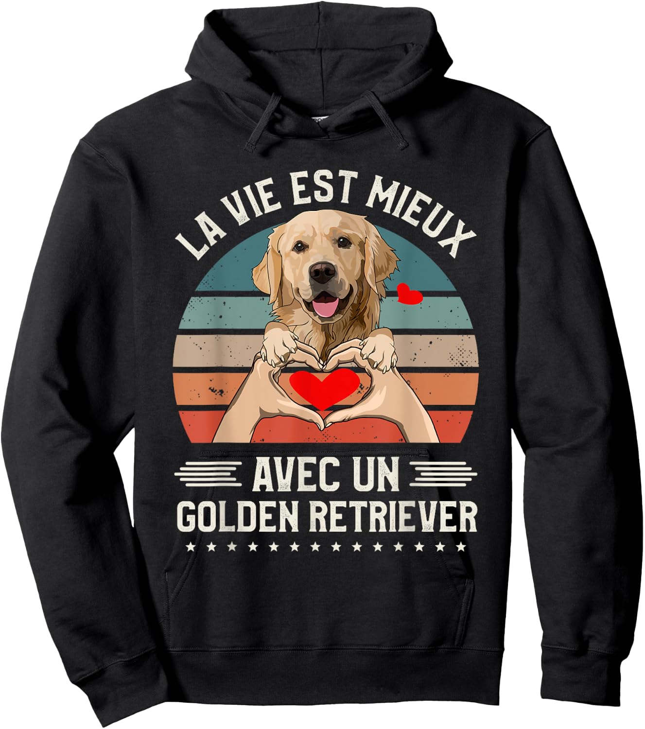 Life Is Better With A Golden Retriever , Black, S Hoodie - Hoodie | Black
