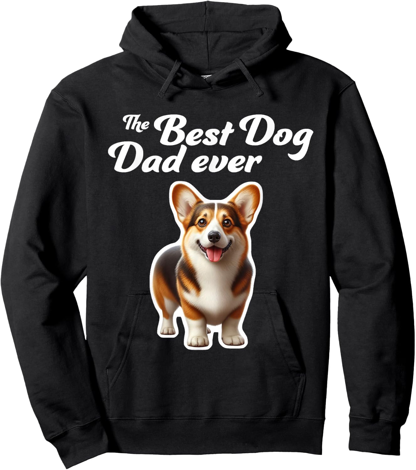 Best Dog Dad Ever - Cardigan Welsh Corgi Hoodie - Hoodie | Black
