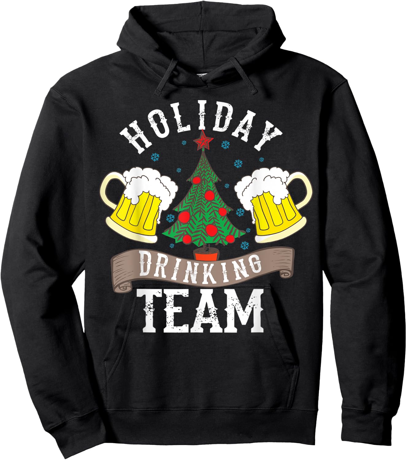 Holiday Drinking Team Shirt | Alcohol Lovers Funny Beer Gift Hoodie - Hoodie | Black