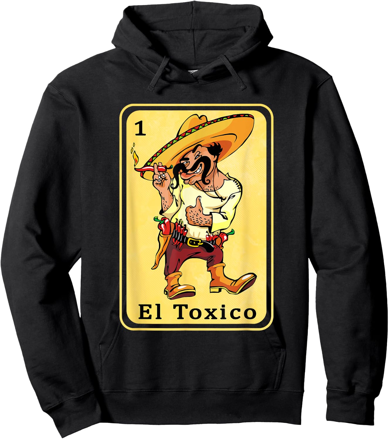 Funny Spanish-Mexican Bingo Gifts for Toxico - El Toxico Hoodie - Hoodie | Black