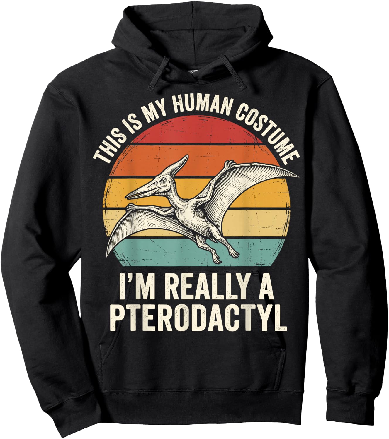 This is My Human Costume I'm Really A Pterodactyl Hoodie - Hoodie | Black