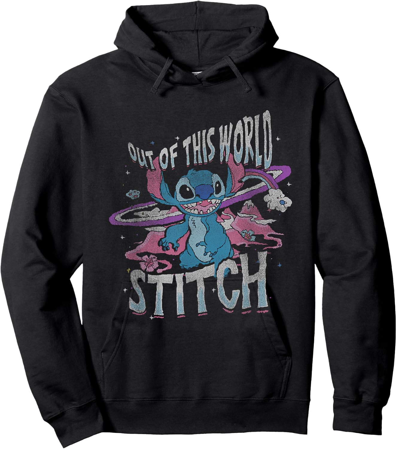 Disney Lilo & Stitch Out Of This World Vintage Stitch Hoodie - Hoodie | Black