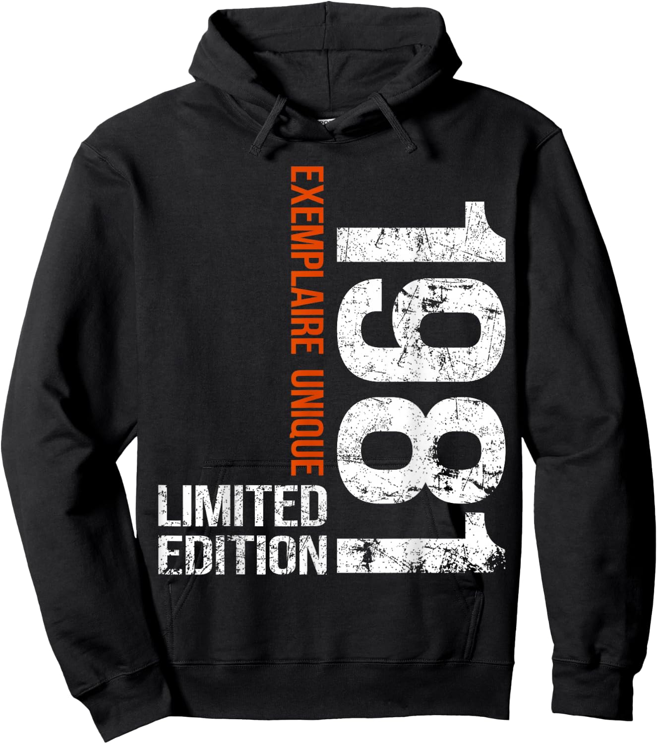45th Anniversary 1981 Vintage 45 Years Men Vintage 1981 Hoodie - Hoodie | Black
