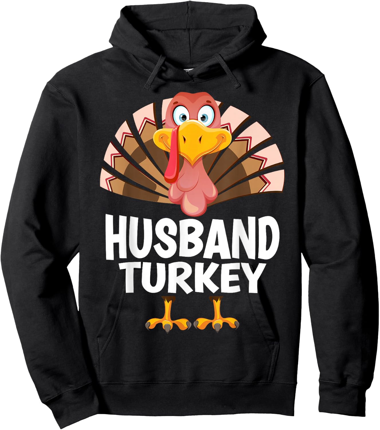 Thanksgiving Husband Turkey Matching Pajama Hoodie - Hoodie | Black