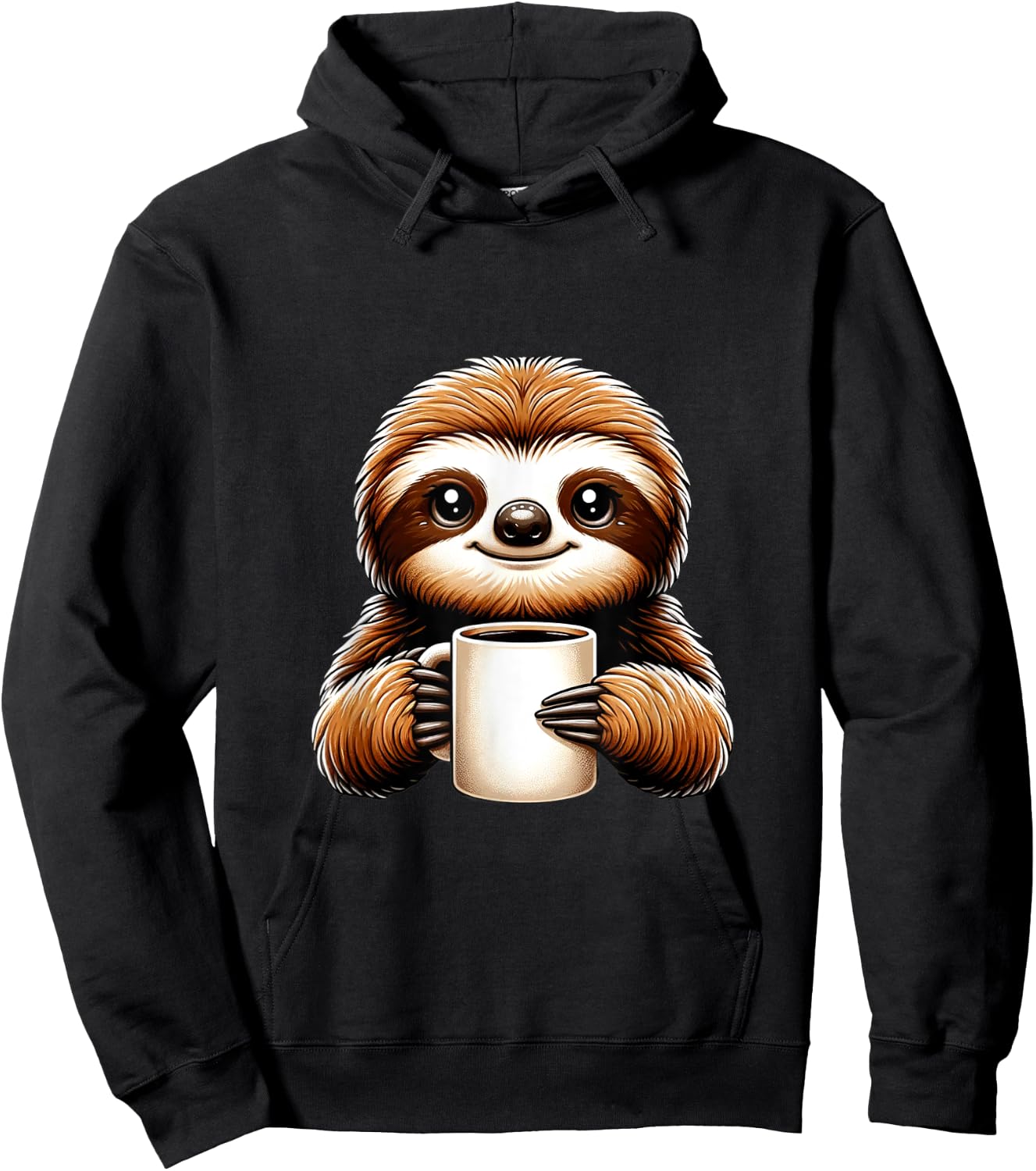 Mr Flash Funny Sloth Design Hoodie - Hoodie | Black