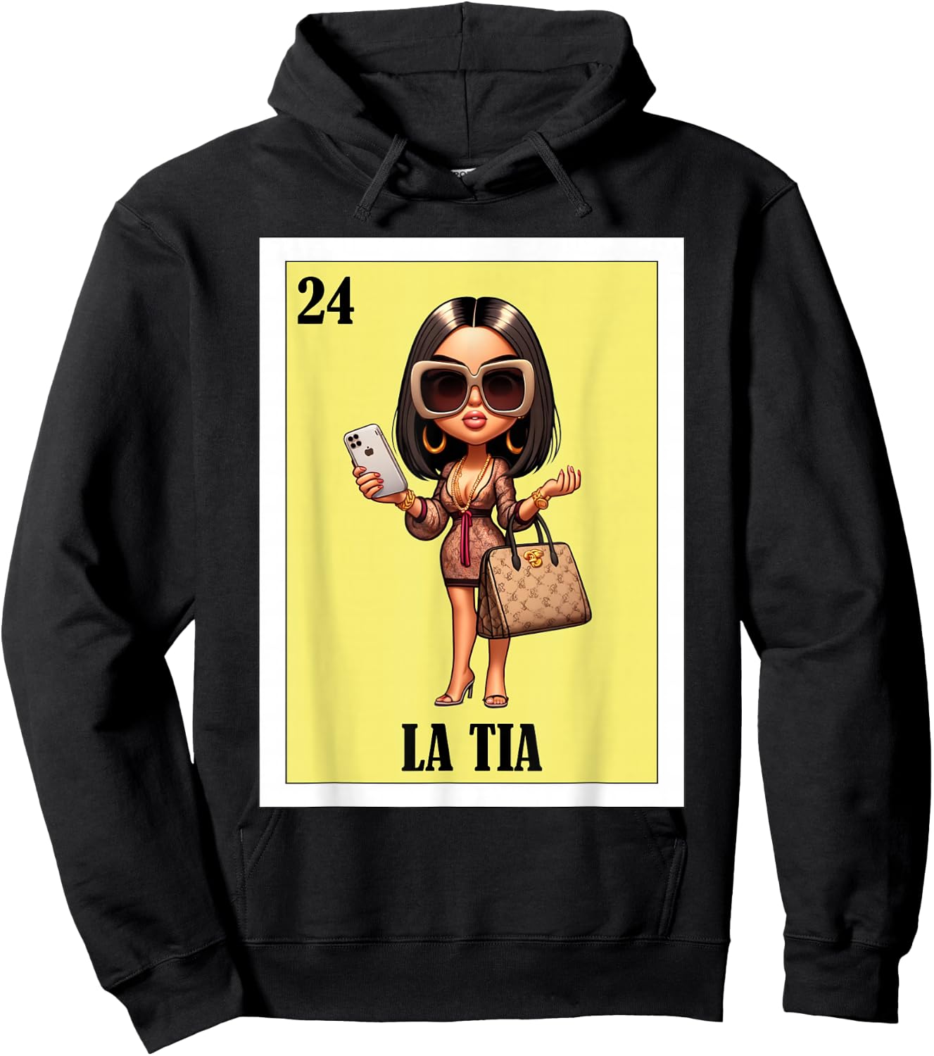 Funny Mexican Design for Aunt Fresa Version - La Tia Hoodie - Hoodie | Black