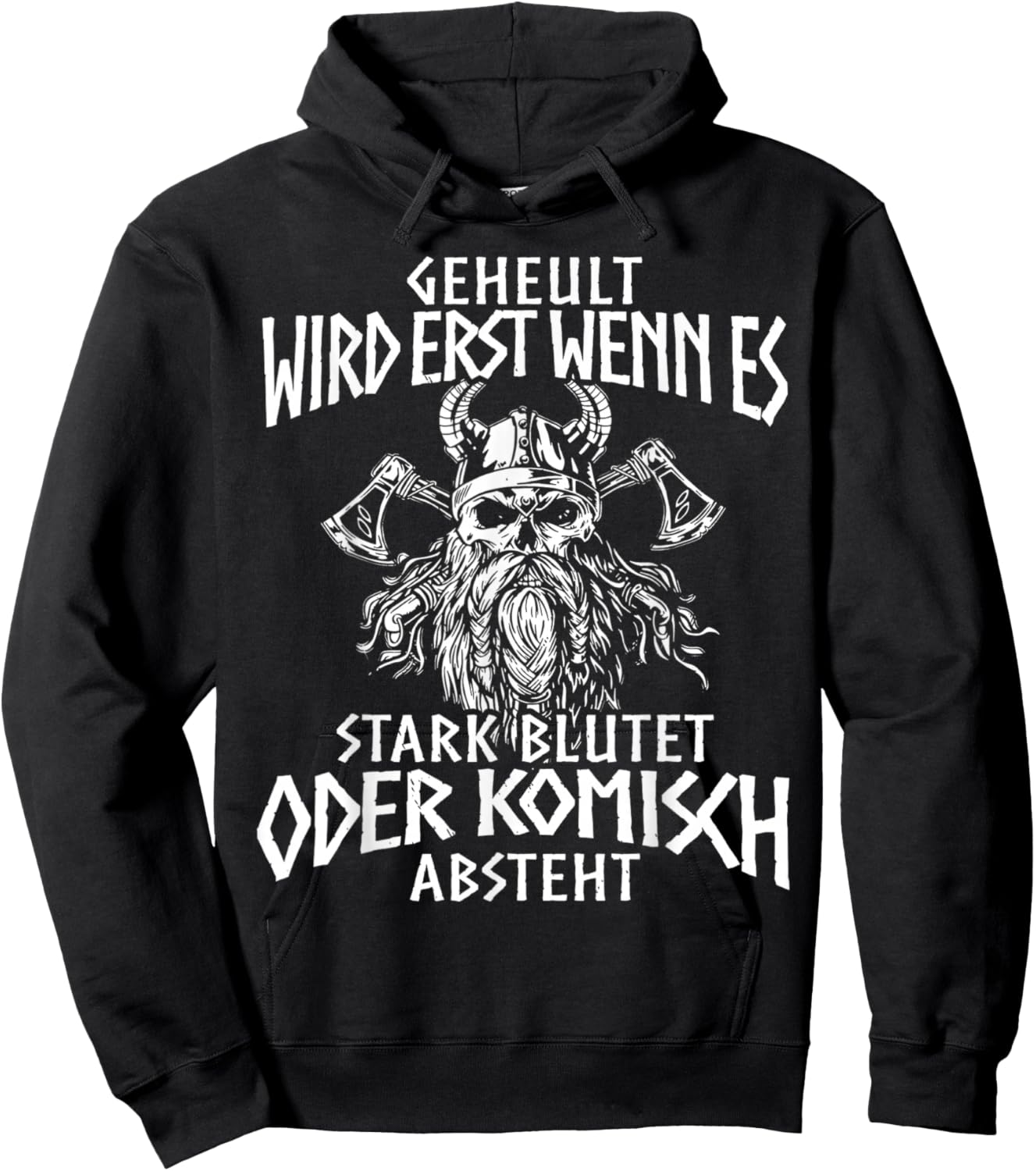 Viking Nordic Compass Wolf Nordic Germanic Midgard , black Hoodie - Hoodie | Black