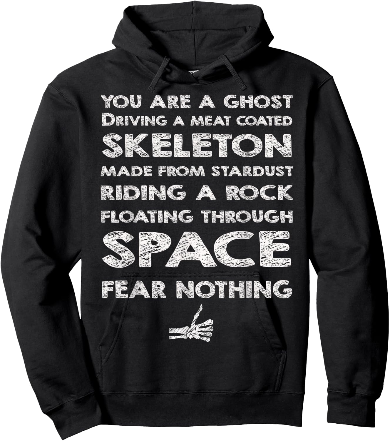 Cosmic Skeleton Pep Talk Stardust Rider Hoodie - Hoodie | Black