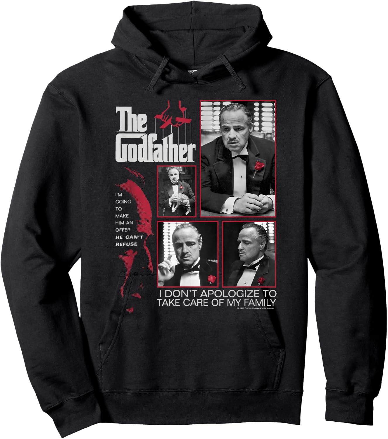 The Godfather Make Him An Offer He Can't Refuse Movie Poster Hoodie - Hoodie | Black