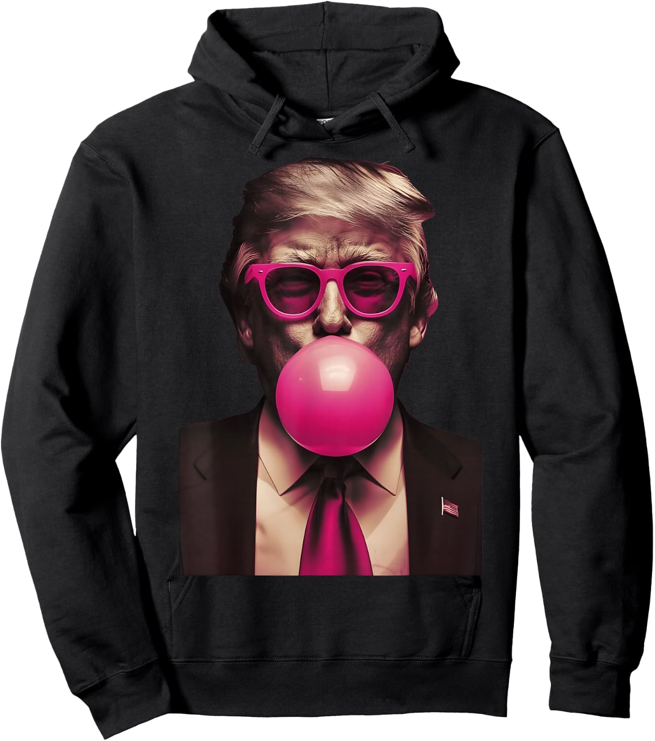 Trump Pink Bubblegum Funny Hoodie - Hoodie | Black