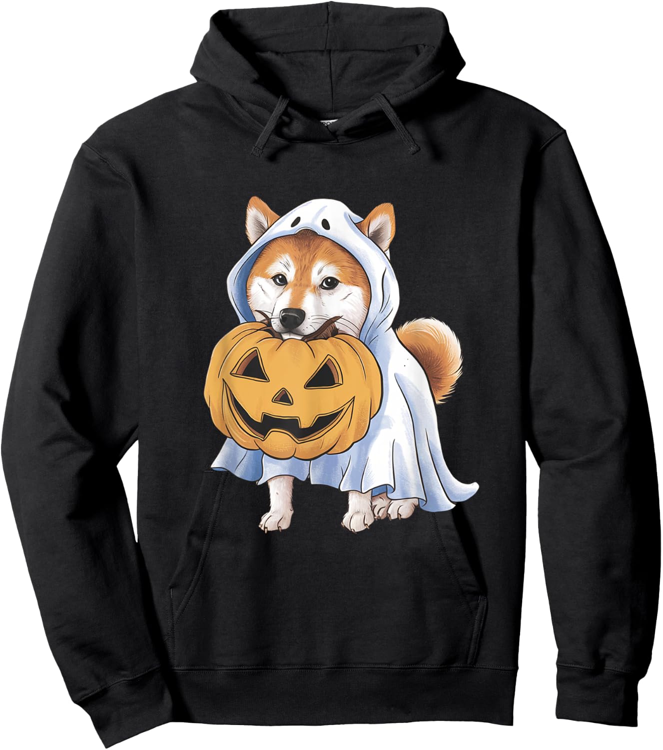 Shiba Inu Ghost Dog Halloween Hoodie - Hoodie | Black