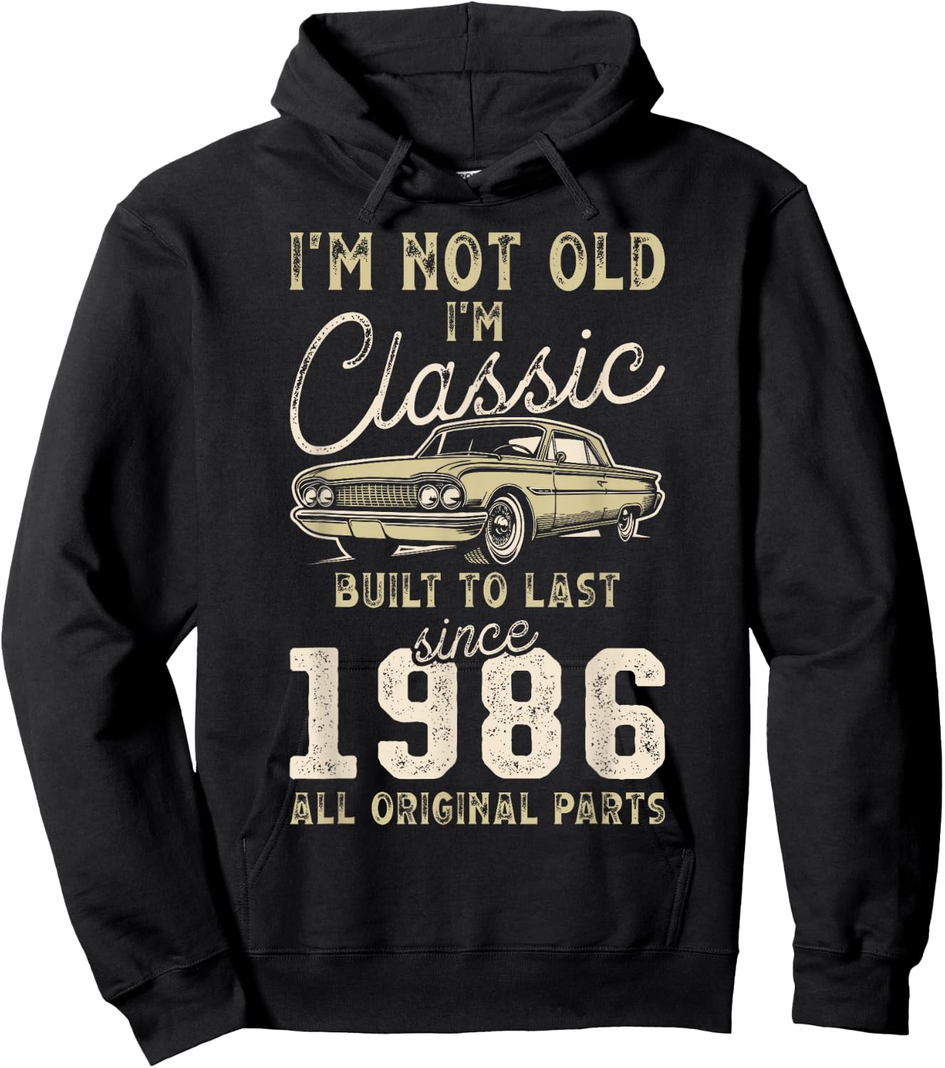 Born In 1986, 39th Birthday, Collectible Car Hoodie - Hoodie | Black