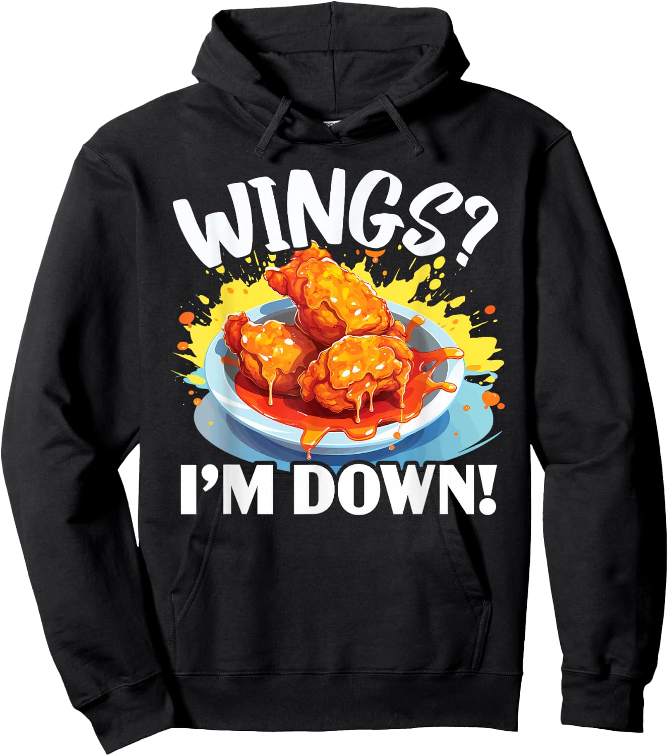 Buffalo Wings Foodie American Food Lover Chicken Wings Hoodie - Hoodie | Black