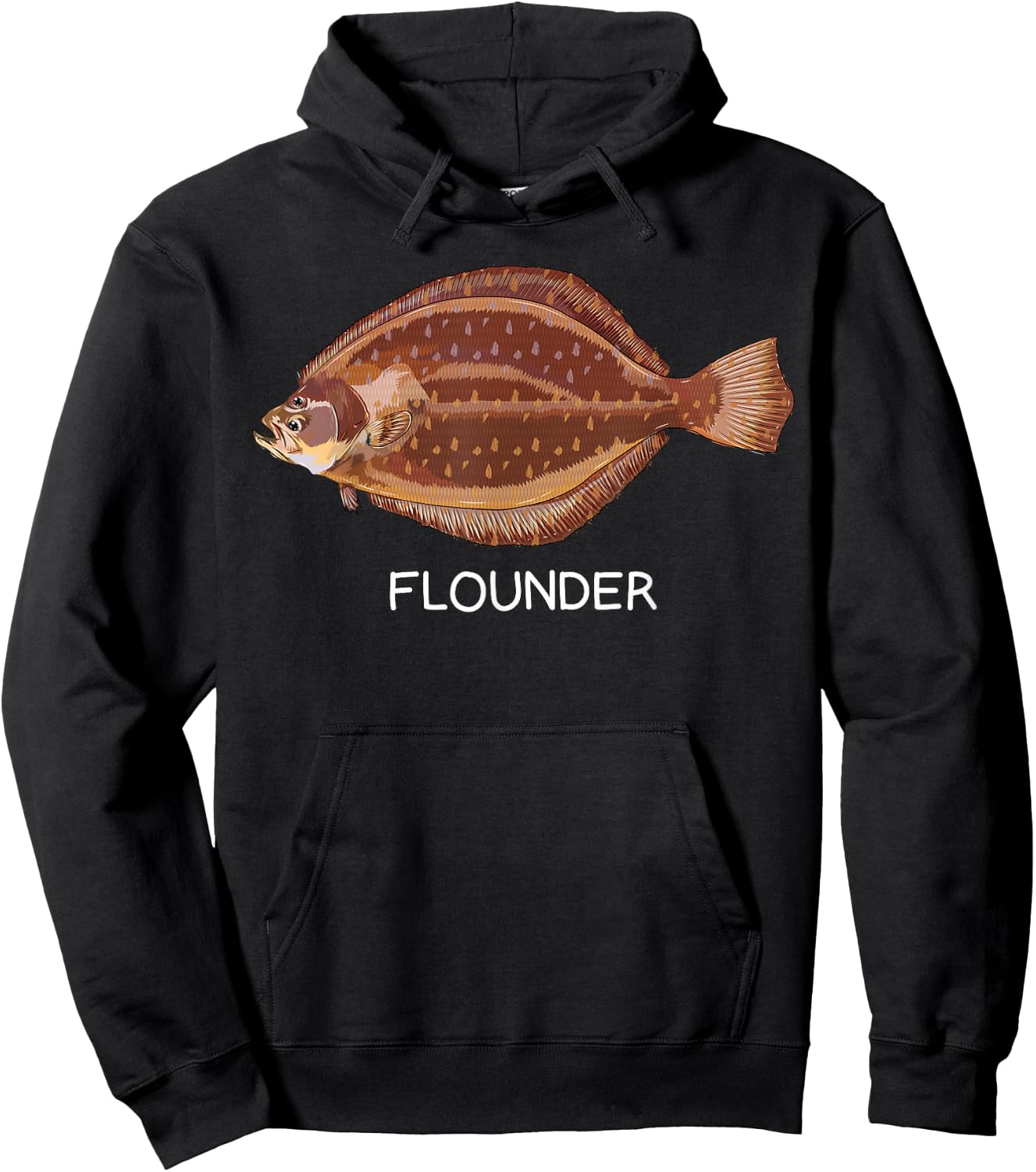 Flounder Saltwater Game Fish Hoodie - Hoodie | Black