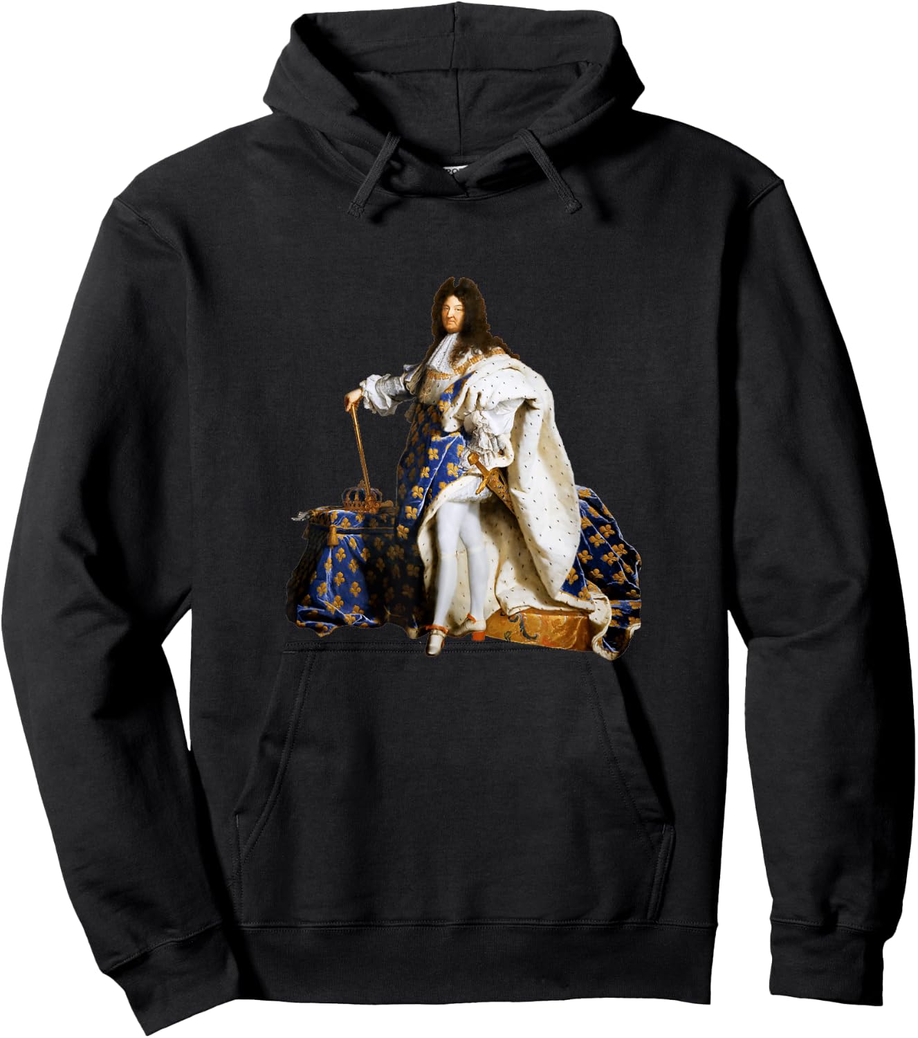 Hyacinthe Rigaud - Portrait of Louis XIV Hoodie - Hoodie | Black