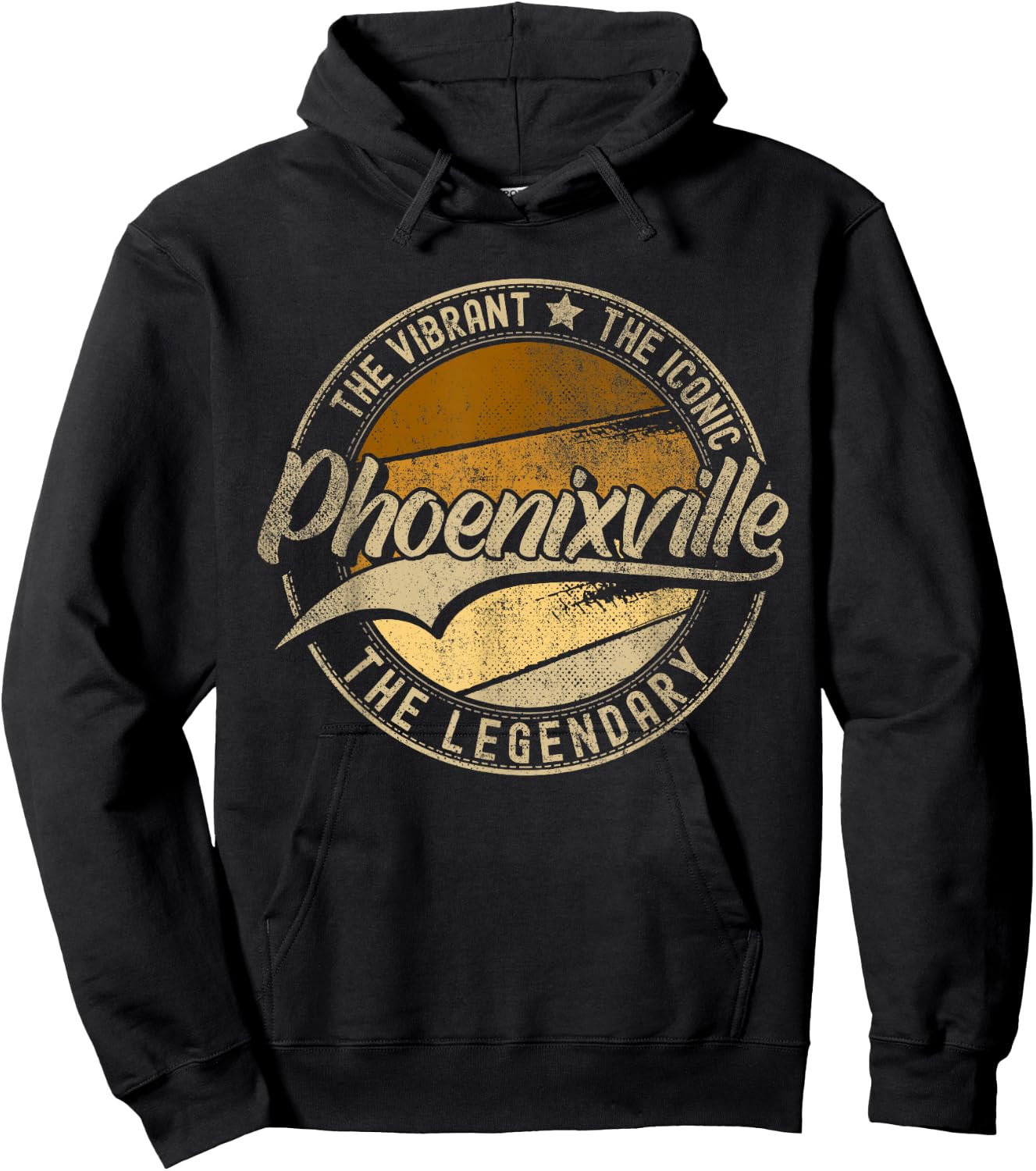 Phoenixville PA | Pennsylvania | Vintage Distressed Hoodie - Hoodie | Black