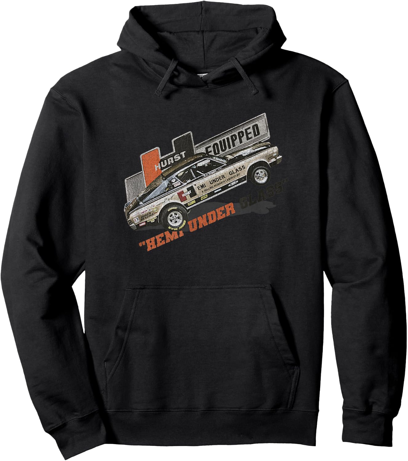 Vintage Retro Car Classic Hurst Performance Drag Race Hoodie - Hoodie | Black