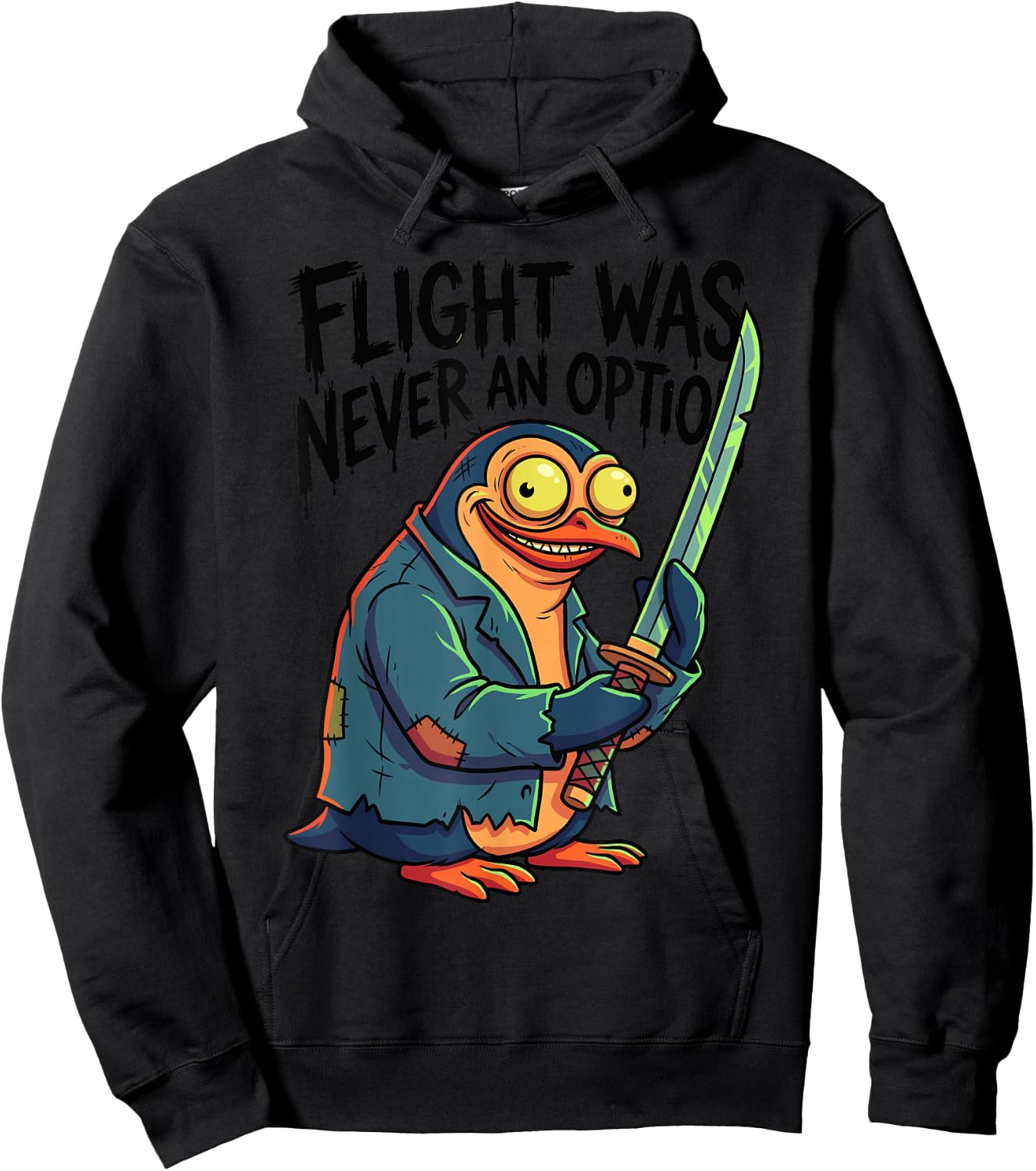 Flight was Never an Option Flightless Bird Sword Hoodie - Hoodie | Black