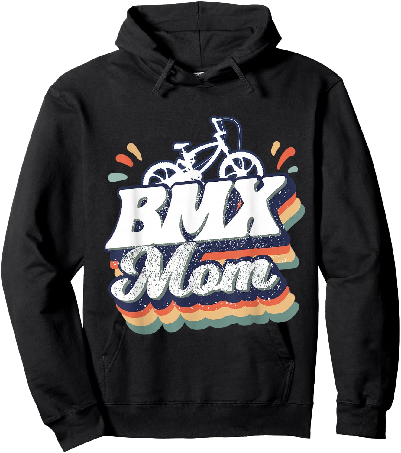 Vintage BMX Mom Gift Funny BMX Driver Hoodie - Hoodie | Black