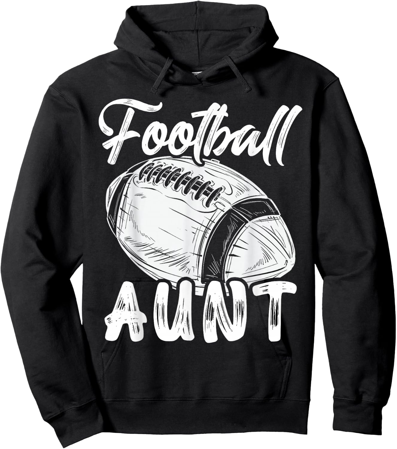 Football Aunt Family Matching Players Mothers Day Hoodie - Hoodie | Black
