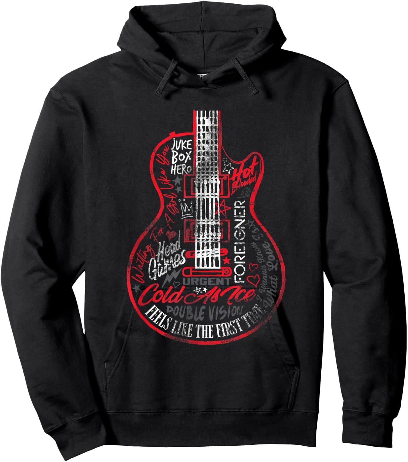 Foreigner Juke Box Hero Tracklist , black Hoodie - Hoodie | Black
