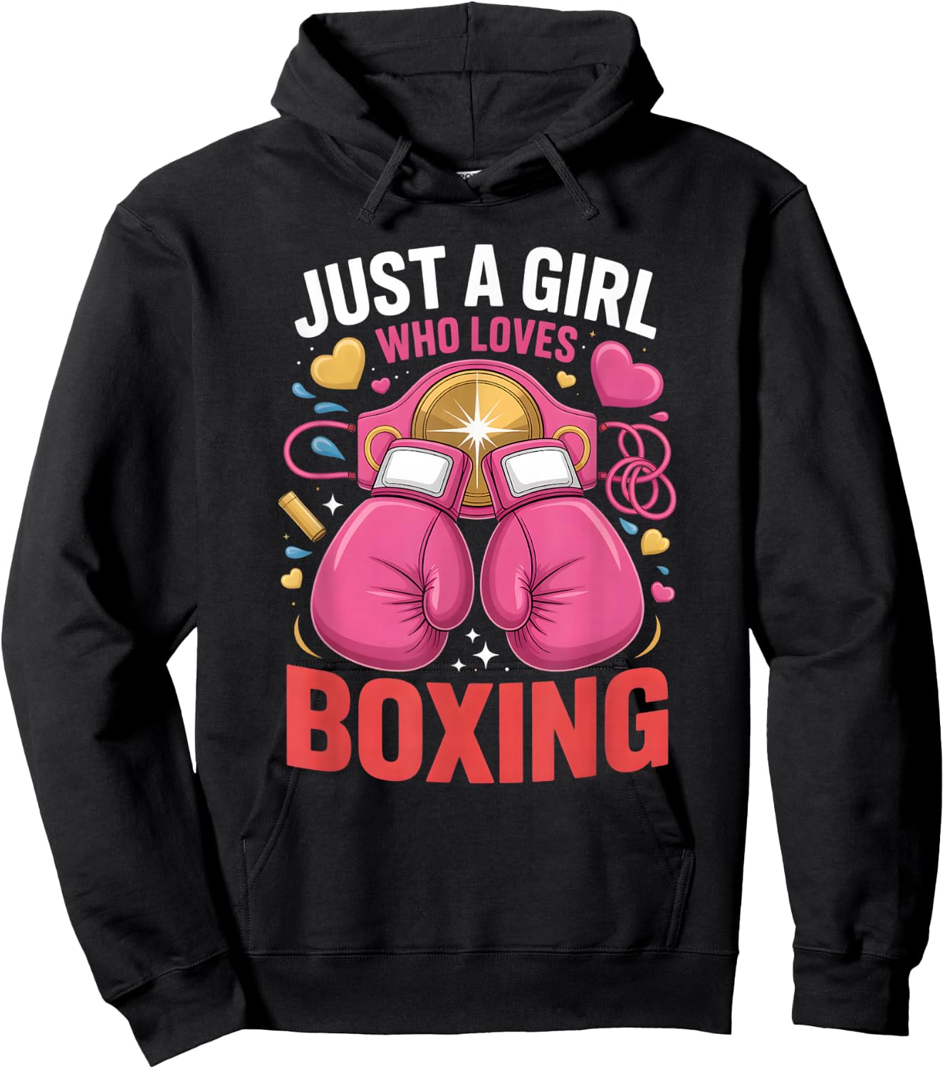 Girls Boxing Hoodie - Hoodie | Black
