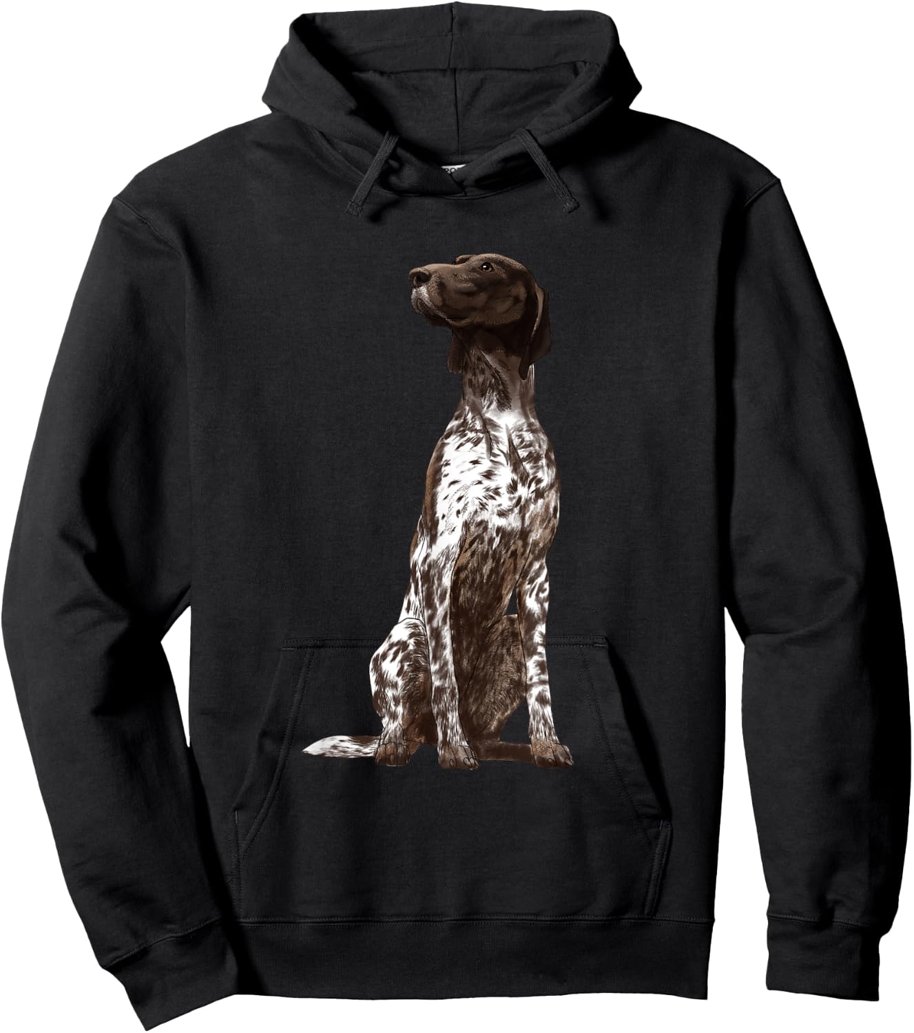 Sitting Dog German Shorthaired Pointer Hoodie - Hoodie | Black